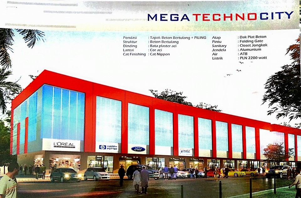 Ruko komplek pertokoan mega techno city dekat bandara