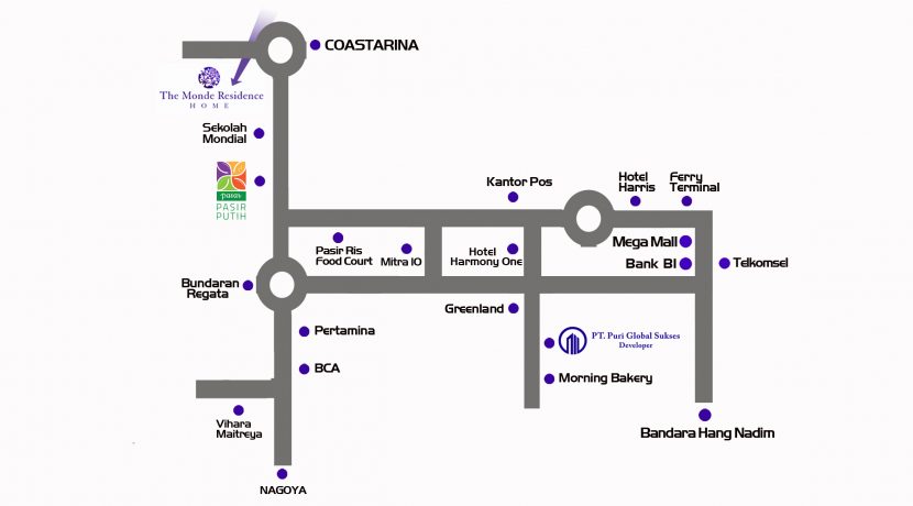 Denah Lokasi The Monde Residence