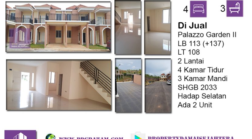 Palazzo garden tahp II 2 unit Ani 1.050 M