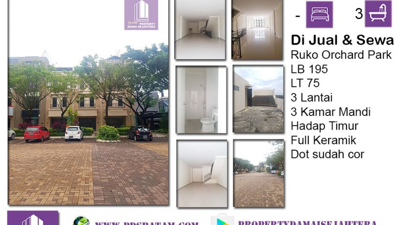 Ruko orchard park jual n sewa Ani b no 10